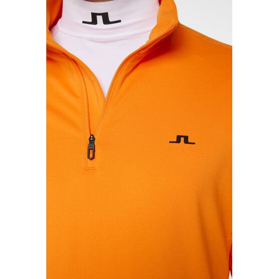 J.Lindeberg Luke Quarter Zip Stretch Midlayer orange von J.LINDEBERG