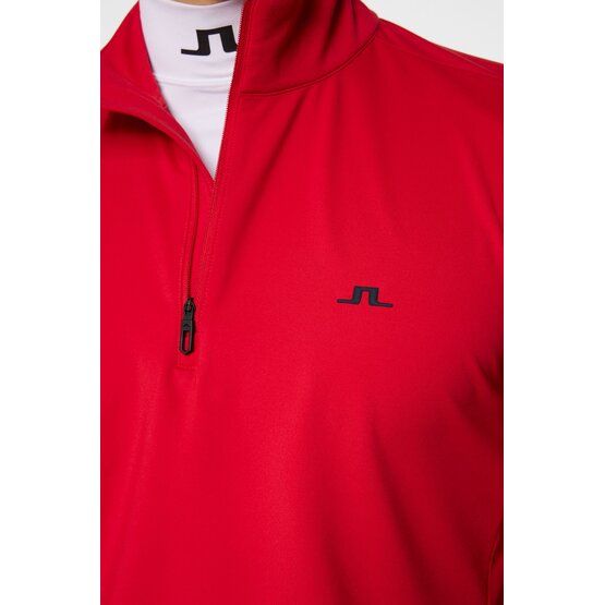 J.Lindeberg Luke Quarter Zip Stretch Midlayer rot von J.LINDEBERG