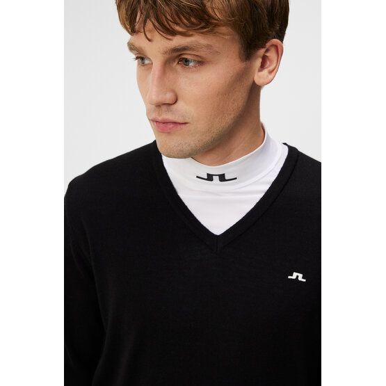 J.Lindeberg Lymann V-Neck Strick Pullover schwarz von J.LINDEBERG