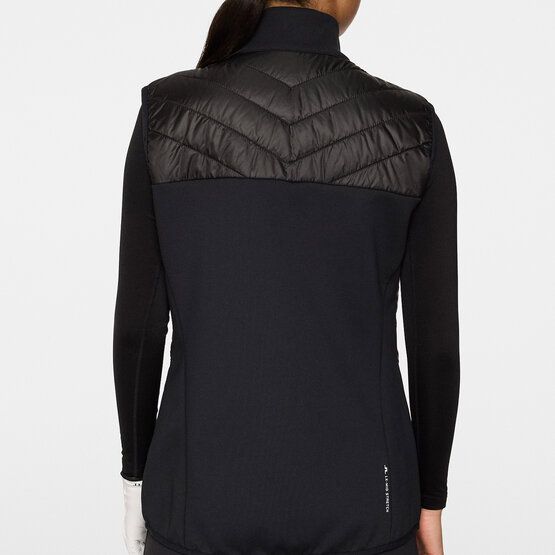 J.Lindeberg Madde Quilt Hybrid Vest Thermo Weste schwarz von J.LINDEBERG