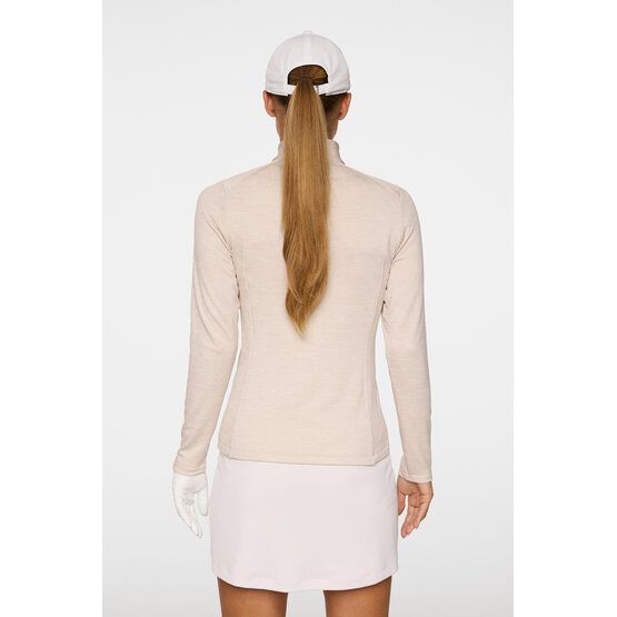 J.Lindeberg Steffi Quarter Zip Stretch Midlayer beige von J.LINDEBERG