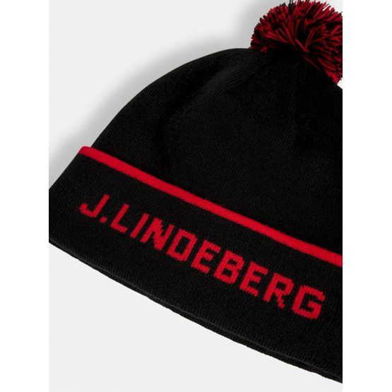 J.Lindeberg Stripe Beanie Mütze schwarz von J.LINDEBERG