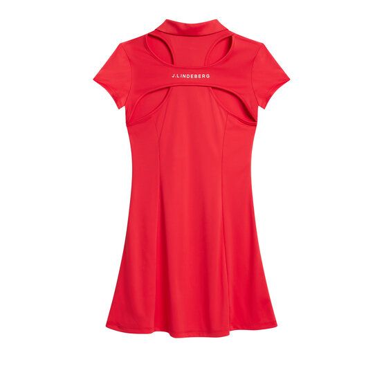 J.Lindeberg Tinsley Dress Halbarm Kleid rot von J.LINDEBERG