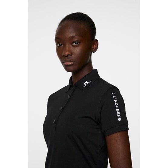 J.Lindeberg Tour Tech Golf Halbarm Polo schwarz von J.LINDEBERG