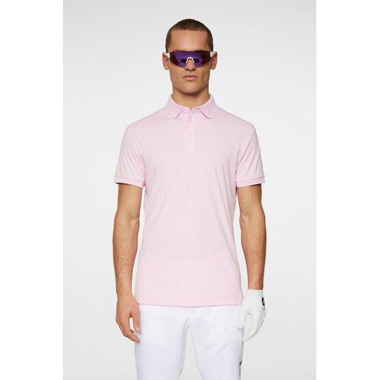 J.Lindeberg Tour Tech Halbarm Polo rosa von J.LINDEBERG