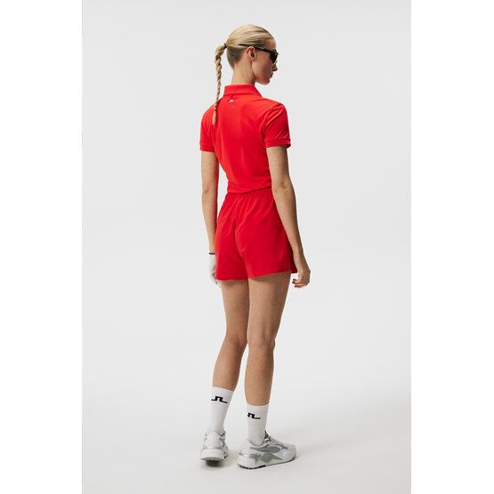 J.Lindeberg Tour Tech Halbarm Polo rot von J.LINDEBERG