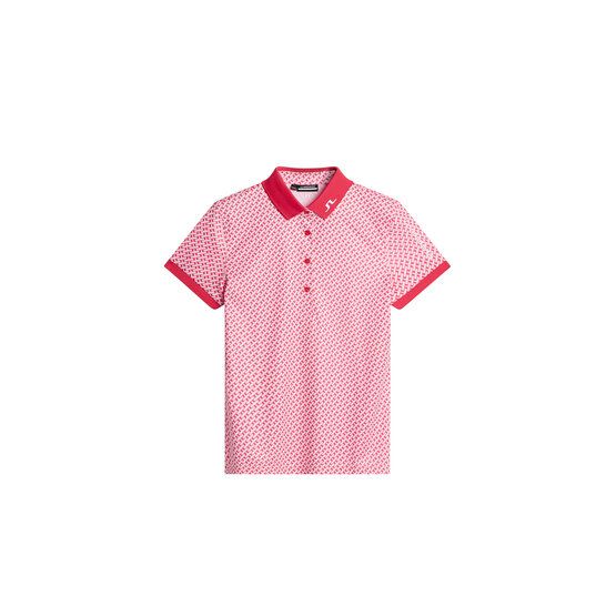 J.Lindeberg Tour Tech Print Halbarm Polo pink J.Lindeberg Tour Tech Print Halbarm Polo pink von J.LINDEBERG