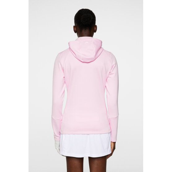 J.Lindeberg W Aerial Quarter Zip Hood Stretch Midlayer rosa von J.LINDEBERG