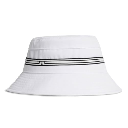 J.Lindeberg Herren-Golf-Eimerhut Denver Strip aus Stretchstoff - Weiß von J.Lindeberg