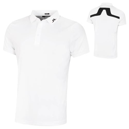 J. Lindeberg Herren KV Regular Golf Poloshirt - Weiß - L von J.Lindeberg