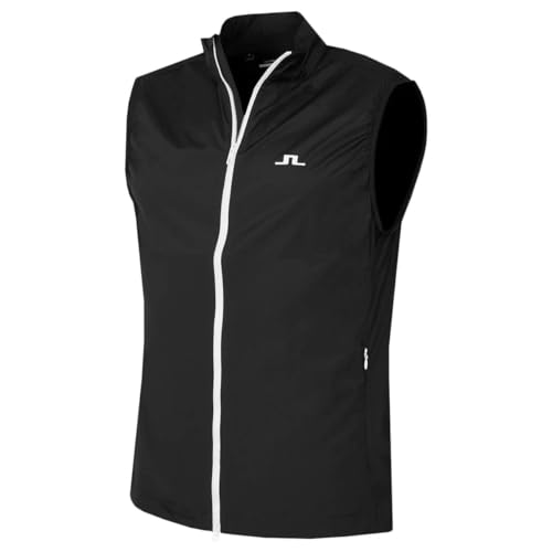 J.Lindeberg Mens Ash Light Water Repellent Golf Vest - Schwarz - M von J.Lindeberg
