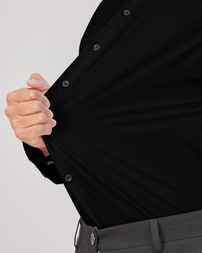 J.VER Herren Hemd Langarm Freizeithemd Regular Fit Businesshemd Modische Büro Oberhemd Geschäftsleute Knitterarm Anzug Hemd,Schwarz,5XL J.VER Herren Hemd Langarm Freizeithemd Regular Fit Businesshemd Modische Büro Oberhemd Geschäftsleute Knitterarm Anzug Hemd,Schwarz,5XL von J.VER