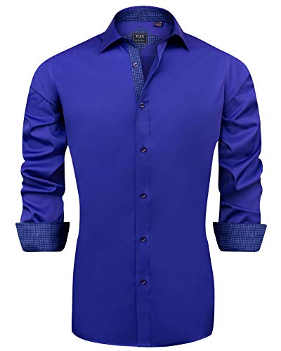 J.VER Herren Hemd Regular Fit Langarm Herrenhemden Freizeithemd Regular Businesshemd Elastiscer Musterhemd,Königsblau,XXL J.VER Herren Hemd Regular Fit Langarm Herrenhemden Freizeithemd Regular Businesshemd Elastiscer Musterhemd,Königsblau,XXL von J.VER