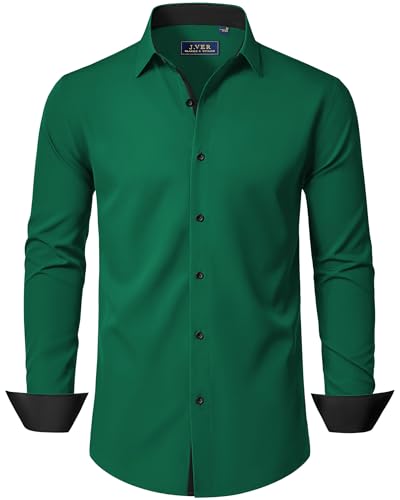 J.VER Männer Shirts Hemd Herren Longsleeve Hochzeit Arbeitshemd Classics Freunde Familie Alltag Jahrestag Oberteile,Dunkelgrün,S J.VER Männer Shirts Hemd Herren Longsleeve Hochzeit Arbeitshemd Classics Freunde Familie Alltag Jahrestag Oberteile,Dunkelgrün,S von J.VER