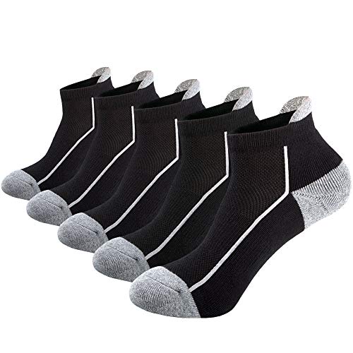 J.WMEET Sneaker Socken Herren Damen Socken Baumwolle Atmungsaktiv Sportsocken Bunt Laufsocken Frotteesohle Baumwolle 5 Paar von J.WMEET