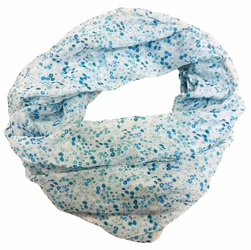 J26 Blume Blümchen Rose Seide Sommer Loop Farbverlauf Silk Uni Rundschal Schlauchschal Stola Schal leicht Tuch (Mint #1) von J26