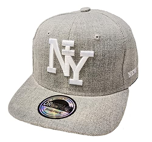 J26 Kids Kinder Snapback USA Cap Teenie Kappe Basecap Mütze Trucker Cappy Sport NY (Grau) von J26