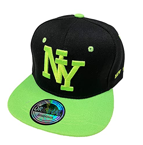 J26 Kids Kinder Snapback USA Cap Teenie Kappe Basecap Mütze Trucker Cappy Sport NY (Grün) von J26