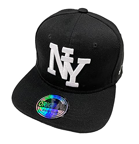 J26 Kids Kinder Snapback USA Cap Teenie Kappe Basecap Mütze Trucker Cappy Sport NY (Schwarz #2) von J26