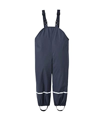 J26 Kinder Baby Matschhose Hose Regenhose Mädchen Junge Schlammhosen Wind und wasserdicht (122/128, Dunkelblau), 6 Jahre von J26