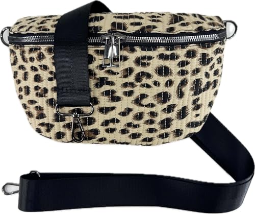 J26 Leopard Muster Stoff Tasche Gürteltasche Crossbody Bauchtasche Umhängetasche Leo (Muster A#4) von J26