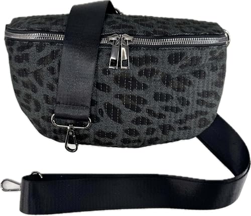 J26 Leopard Muster Stoff Tasche Gürteltasche Crossbody Bauchtasche Umhängetasche Leo (Muster A#5) von J26