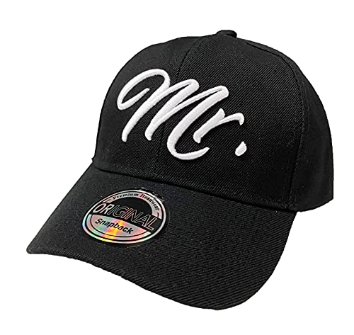 J26 NY Mr. & Mrs. King & Queen Snapback USA Cap Kappe Basecap Baseball Mütze Trucker Sport Cappy verstellbar Kult Partner Look (Mr.) von J26