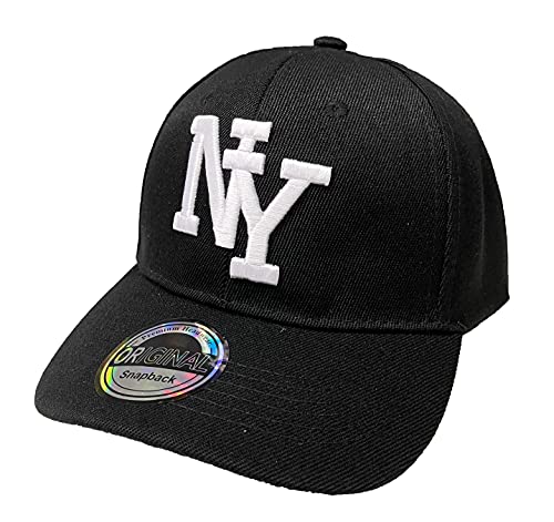 J26 NY Mr. & Mrs. King & Queen Snapback USA Cap Kappe Basecap Baseball Mütze Trucker Sport Cappy verstellbar Kult Partner Look (NY Schwarz) von J26