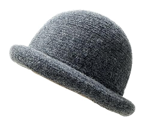 J26 Unisex Pork Pie Hut Odenton Damen Herren Sonnenschutz Musikerhut Boston Frühling (Dunkelgrau) von J26