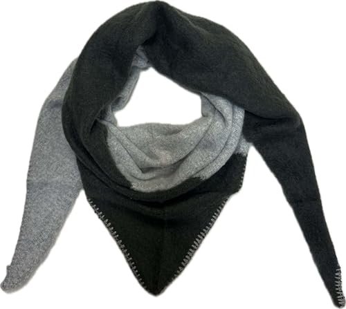 J26 XXL Dreiecksschal Winter Unisex Dreieck Strickschal Schal Wolle Stola Fashion (Schwarz) von J26