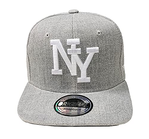 Snapback USA Cap Teenie Erwachsene Kappe Basecap Mütze Trucker Cappy Sport NY Teenie Grafiti Style (DE/NL/SE/PL, Alphanumerisch, Einheitsgröße, Grau Deep) von J26