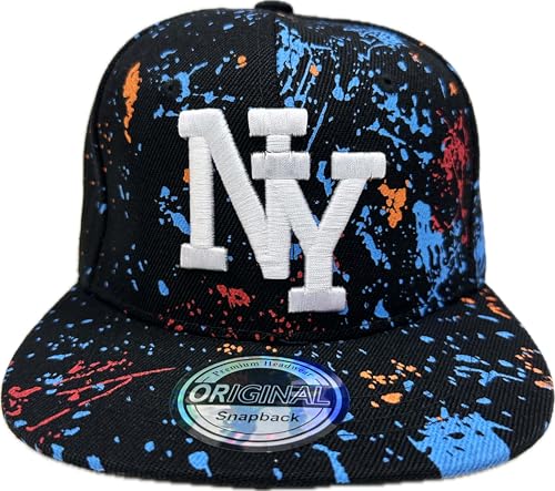 Snapback USA Cap Teenie Kappe Basecap Mütze Trucker Cappy Sport NY Teenie Grafiti Style (Black Graffiti Blue) von J26