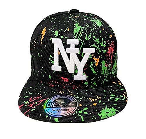 Snapback USA Cap Teenie Erwachsene Kappe Basecap Mütze Trucker Cappy Sport NY Teenie Grafiti Style (DE/NL/SE/PL, Alphanumerisch, Einheitsgröße, Schwarz Bunt) von J26