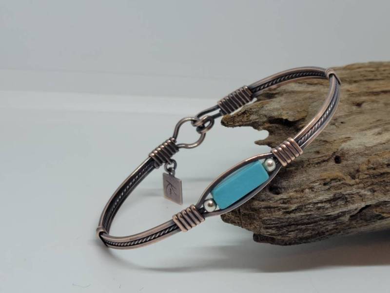 The Brook - Kupfer Edelstein Armreifen von J4UJewelry