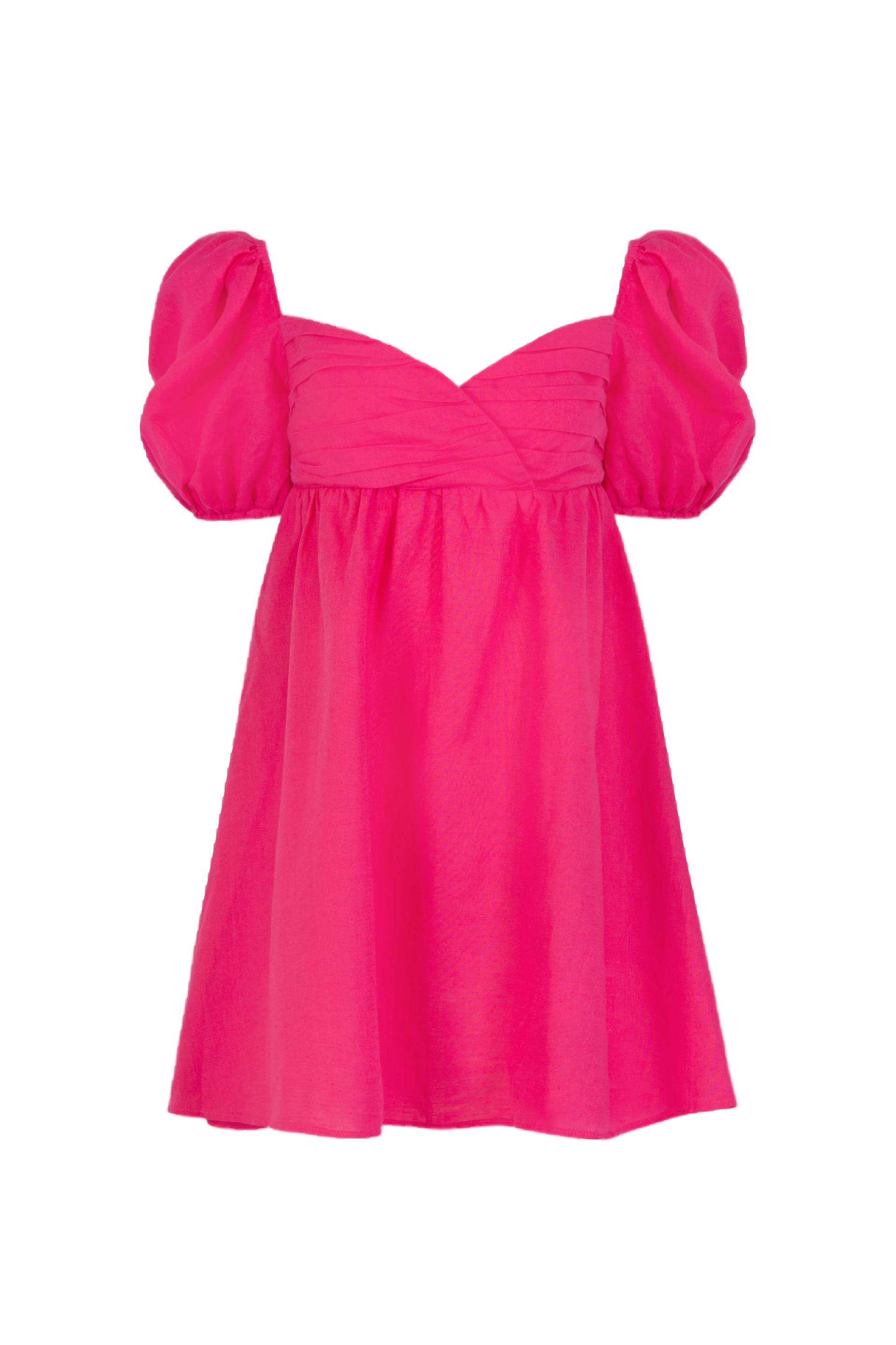 Gathered mini dress in Hot Pink von JAAF