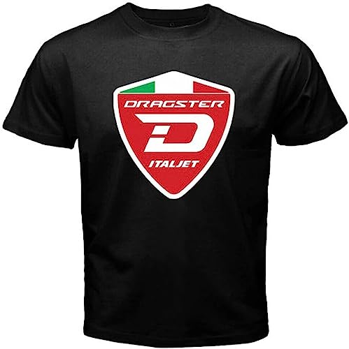 Italjet Dragster Motorcycle Logo Men's Black T-Shirt Hemden(X-Large) von JAAXION