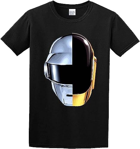 Men's Da@ft Punk DJ Elect%Ron!ic Music Disco Par+ty Da@nce Casual Men T-Shirt Black Black Hemden(Medium) von JAAXION