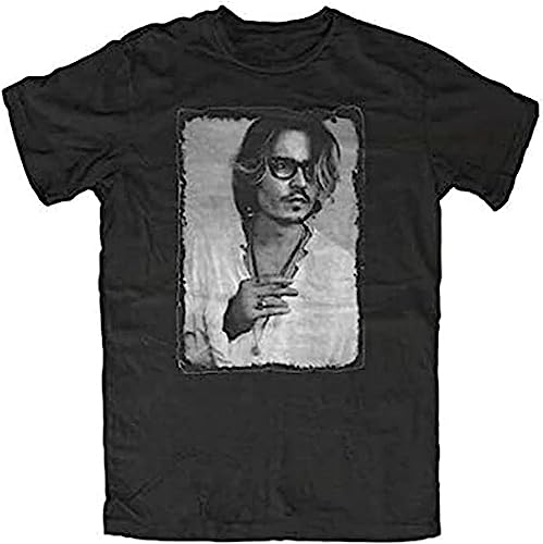 SHG Johnny Depp g Star t Shirt s Damen Black Retro Vintage Blogger Hemden(Medium) von JAAXION