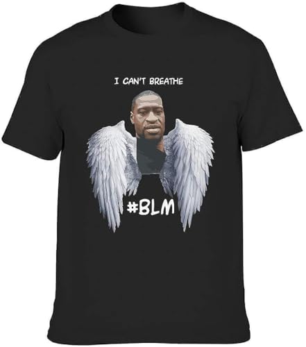 Soft Men's Graphic T-Shirt George Floyd I Can't Breathe #BLM Print Funny Vest Hemden(X-Large) von JAAXION