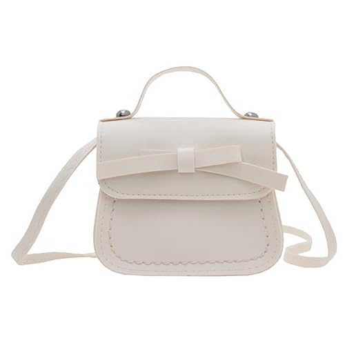 JABALUX Kleine Mädchen Handtaschen Kinder Mädchen Umhängetaschen Mini Kinder Portemonnaie Bowknot Tasche Mode Umschlagtasche Tasche(Weiß) von JABALUX