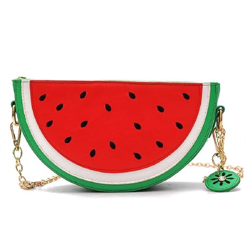 JABALUX Niedliche Zitronentasche, Wassermelonen-Schultertasche, Mini-Tasche für Damen (watermalon) von JABALUX