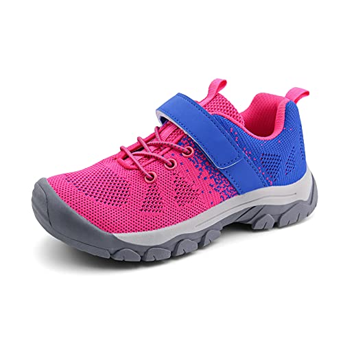 JABASIC Kinder Wanderschuhe Jungen Mädchen Pfad Laufschuhe Draussen Gehen Turnschuhe (30EU,Rosa) von JABASIC