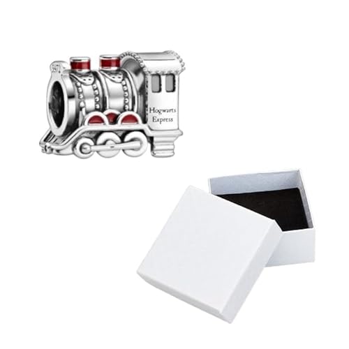 JABEDE Charm von magischem Zug aus Sterlingsilber S925 - Kompatibel mit Moment-Stil Armbändern, enthält eine Geschenkbox, design des Fantasy-Zugs von JABEDE