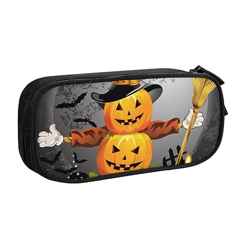 JABNOW Federmäppchen mit Halloween-Kürbis-Druck, groß, schwarz, Stifteetui, Stifteetui, Organizer für Mädchen, Jungen, Studenten, Schule, Büro, College, Schwarz , Einheitsgröße, Kinderrucksack von JABNOW