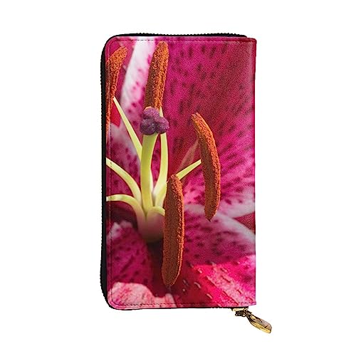 JABNOW Lily Flower bedruckte Brieftasche, Multi-Kartenschlitz, Kreditkarten-Organizer, große Kapazität, lange Geldbörse für Damen und Herren, Lilienblüte, Einheitsgröße von JABNOW