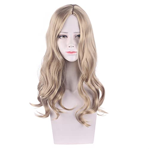 Blonde Perücke for Damen, mittlere Länge, Mikro-Locken, Cosplay-Anime-Charaktermodelle von JABSY