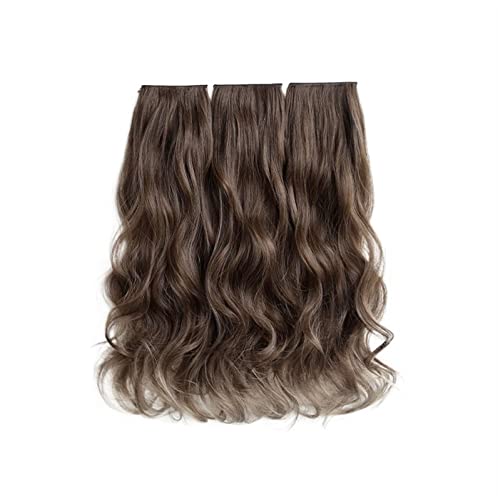 Damen-Perücke, dreiteilig, Modeauswahl, Farbverlauf, Perückenteil, Wasserwelligkeit, Locken, Haarverlängerung, Perückenteil (Color : 3, Size : 55 cm) von JABSY