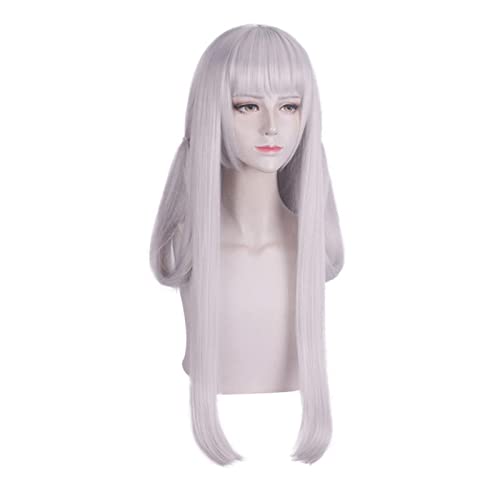 Langes Haar Silber Cosplay Perücke Anime weibliche Figur Mode Persönlichkeit Halloween Perücke von JABSY