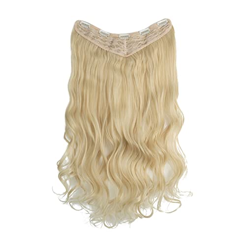 Natürliche Perücke for Frauen mit langen lockigen Haaren und großen Wellen in einteiligen, flauschigen V-förmigen Haarverlängerungen (Color : 15, Size : 22 inch) von JABSY