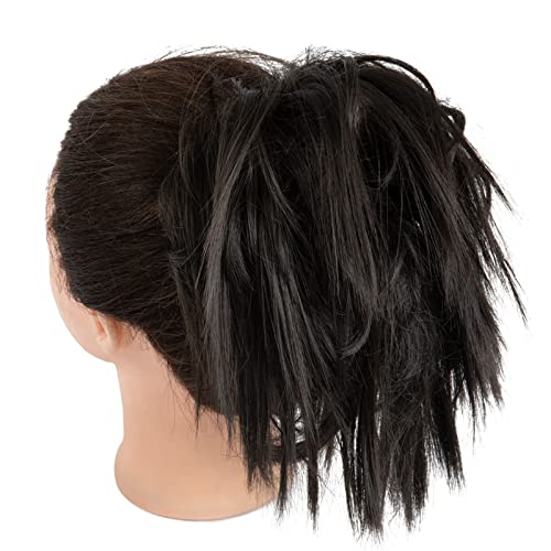 Perücke Frauen Lederband Perückenring Hühnernest Haarring Haarbeutel chaotisch flauschig lockiges Haar Haar Haarknoten (Color : 2, Size : 1) von JABSY